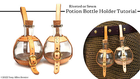 How to make Leather Potion Bottle Holders.