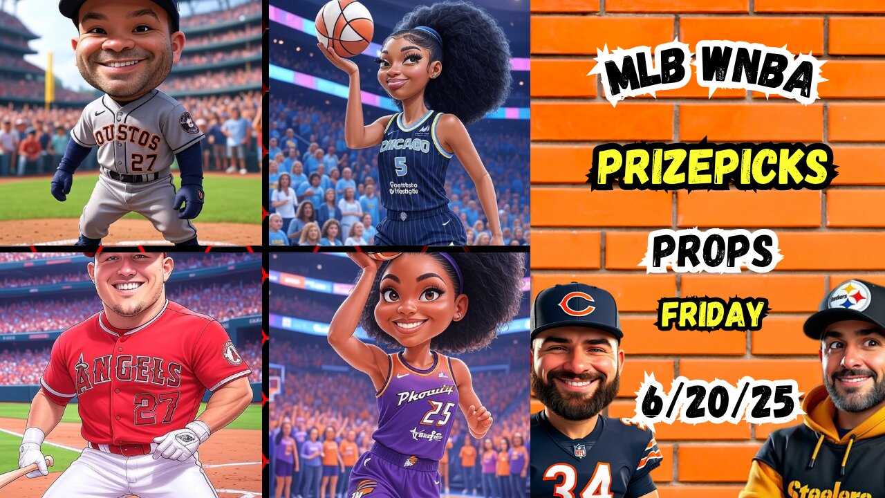 🔥8 HOT MLB PROPS | ⚾️ MLB PICKS TODAY | 🏀 WNBA PROPS | FRIDAY 6/20/25