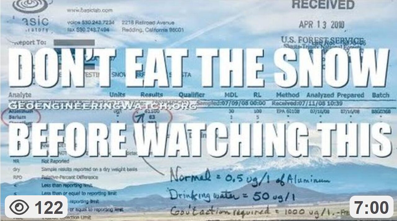 ⚠️🚨🚧⚠️WARNING: Don´t Eat the Snow! ~ Dane Wigington & Fellow Investigators!