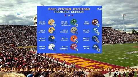 The Central Michigan Chippewas will have a rough year for their new head coach