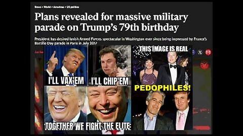 Satanic Pedophile Psyop Trump Wants a 100 Million Dollar Birthday Parade and More!
