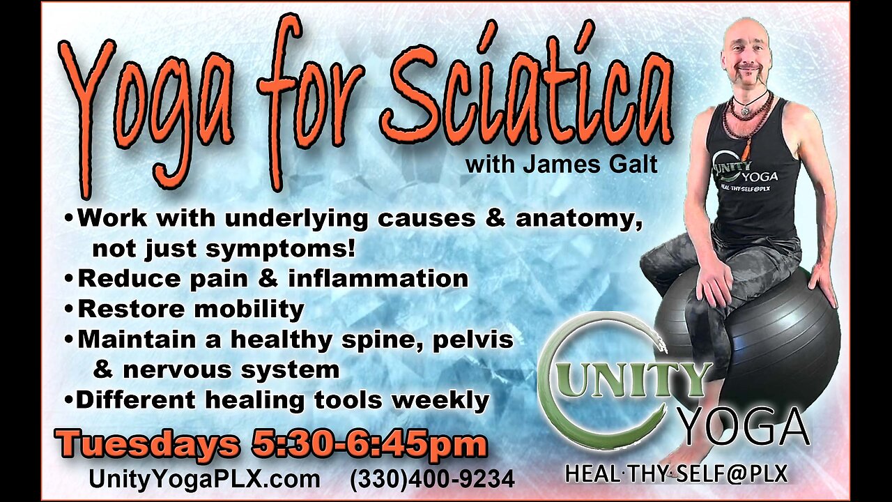 Yoga for SCIATICA! There's A LOT you can do. DO IT! Unity Yoga Akron Ohio