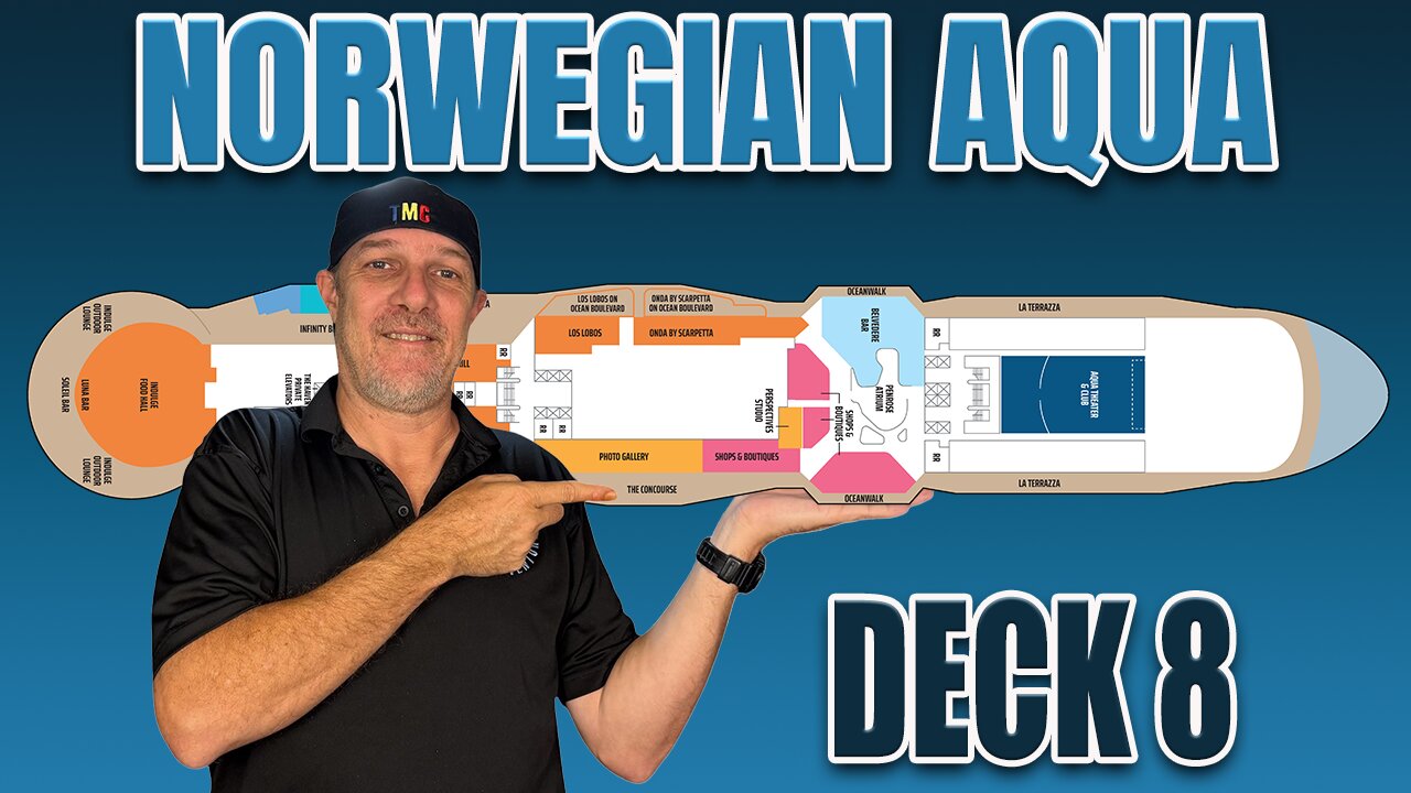 NCL Aqua First Look! Public Deck 8 | Tall Man's Cruise Adventures