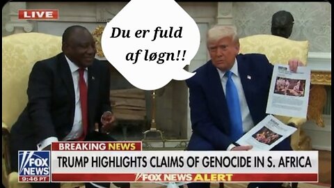 Trump AFSLØRER Sydafrikas FOLKEMORD på hvide foran hele verden 😎