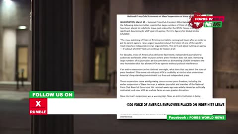 Over 1,300 employees at Voice of America place don indefinite leave