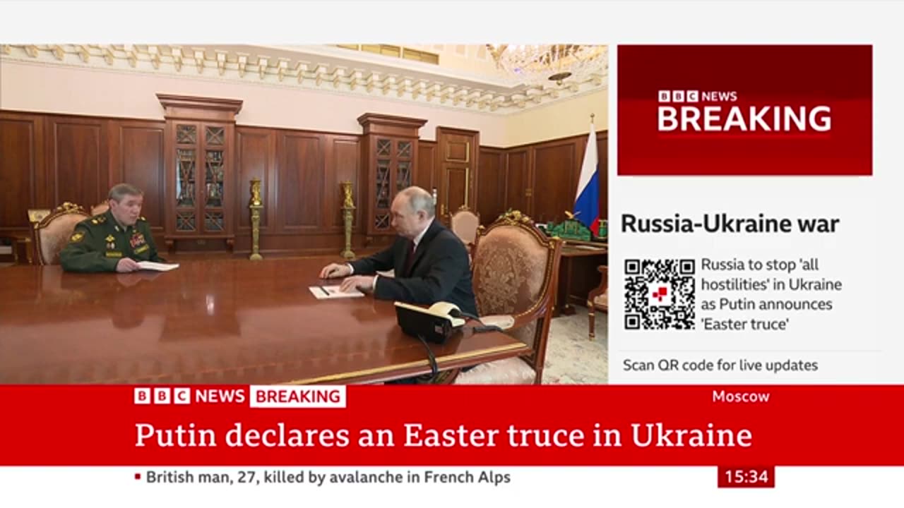 President Putin announces 'Easter truce' in Ukraine until end of Sunday