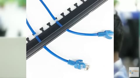 QiaoYoubang 1U Brush Cable Manager Horizontal Rack Mount Cable Management Panel
