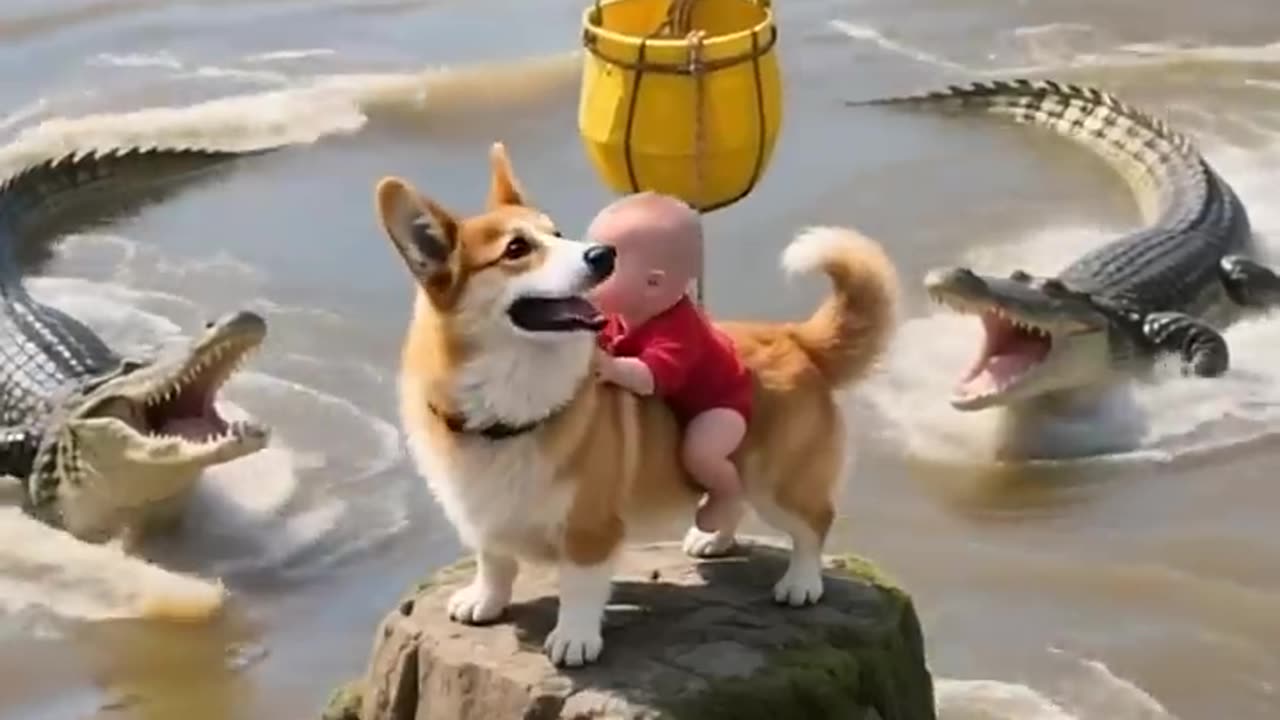 Heroic Pup Rescued The Baby _ AI Rescue Story _ #Rescue #Story #AI