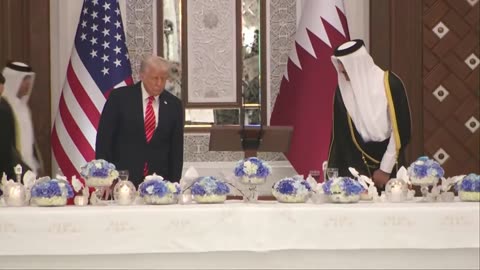 President Trump Attends Qatari State Dinner at Lusail Palace in Qatar, May 14, 2025