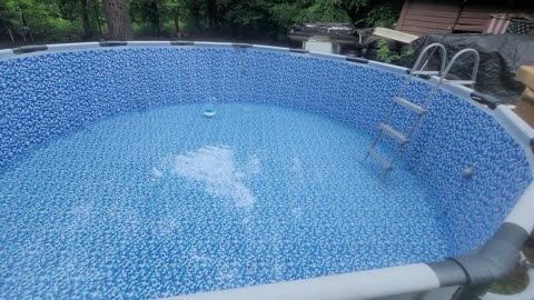 Got the pool up finally