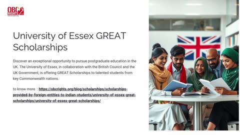 University of Essex GREAT Scholarships
