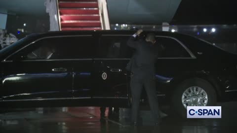 President Trump, Elon Musk and X Arrive at Andrews Airforce Base