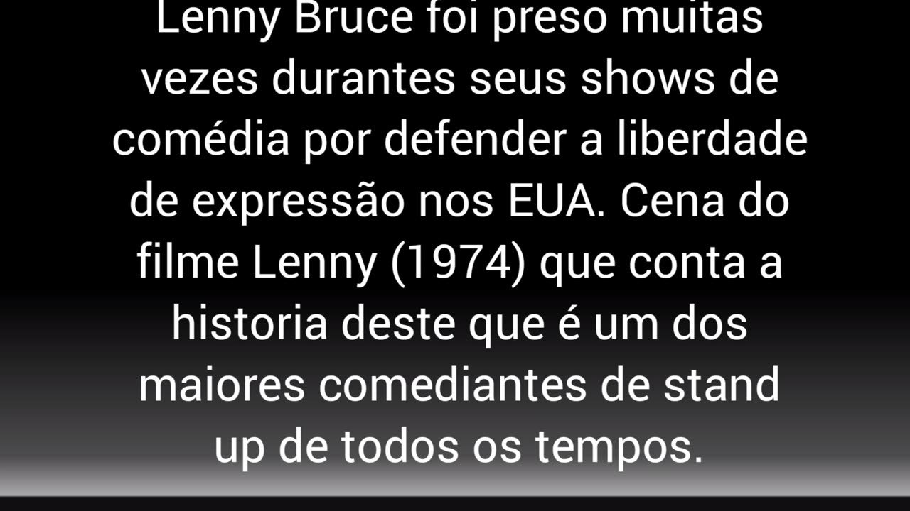 Lenny Bruce - Stand Up: O poder das palavras e a censura.