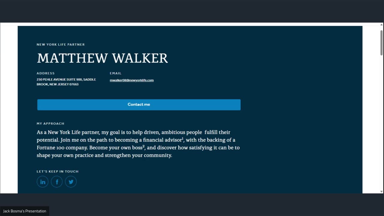 New York Life Partner: MATTHEW WALKER