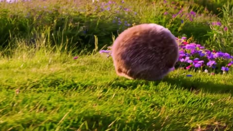 Breezy Adventure: Rolling Hedgehog on a Flower Hill 8