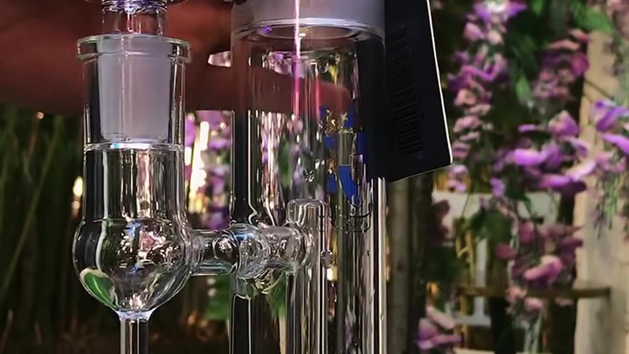 15" Freezable Glycerin Beaker Glass Bubbler with 45-Degree Condenser & Matrix Perc #bongguy #420