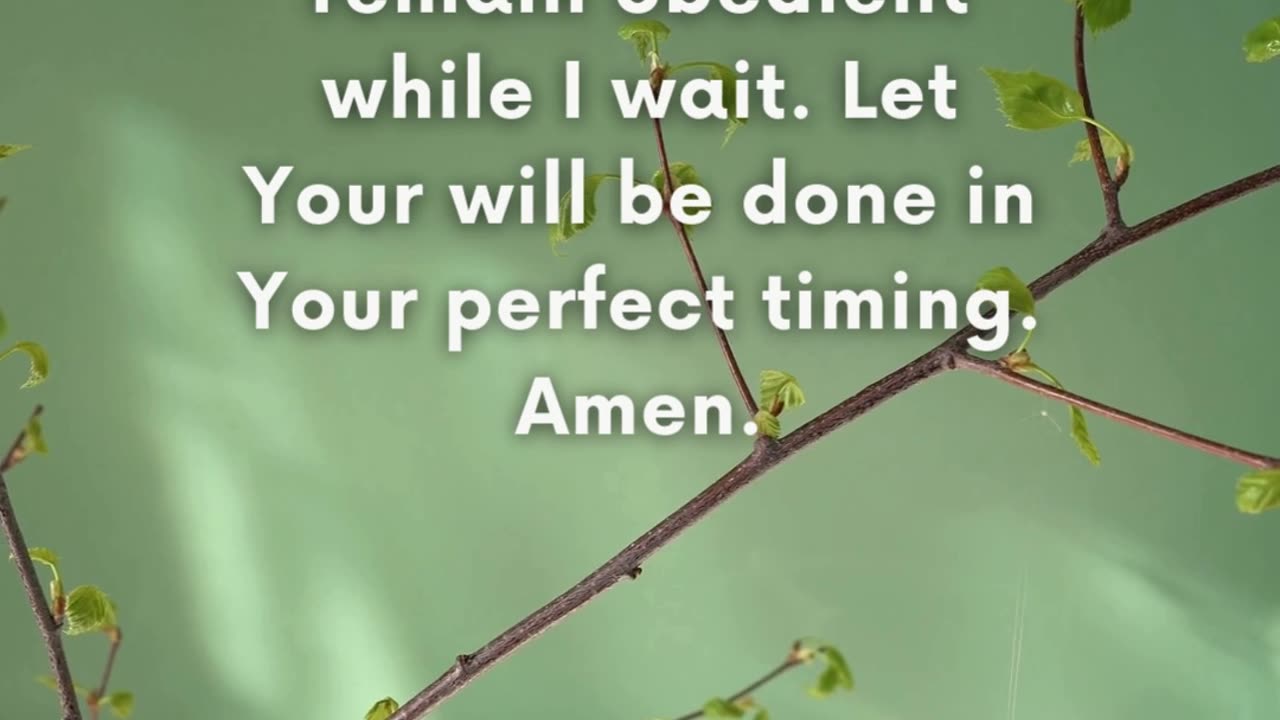God doesn’t make you wait without a reason.
