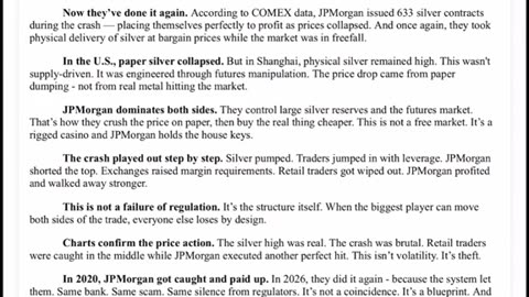 Judy Byington on Chase bank and precious metals ..