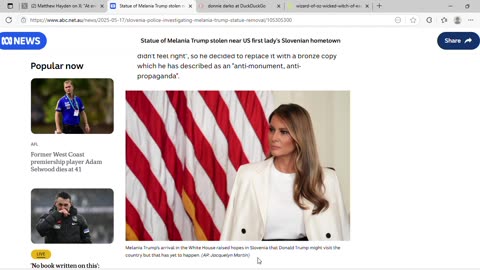 ABC's story about vandalism of Melania Trump statue is symbolic incantation for Cabal