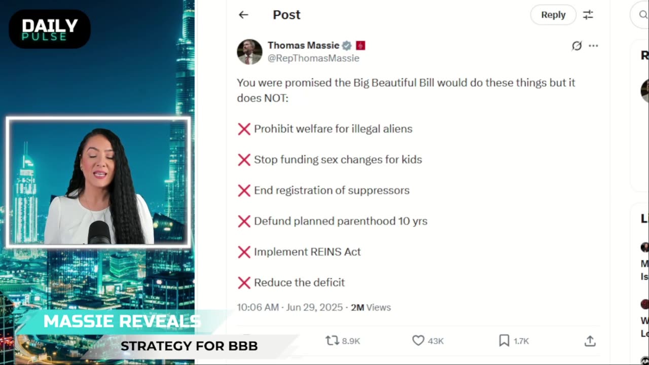 Massie Takes On BBB, Canada's Surrender & World War Still Raging | Daily Pulse Ep 57