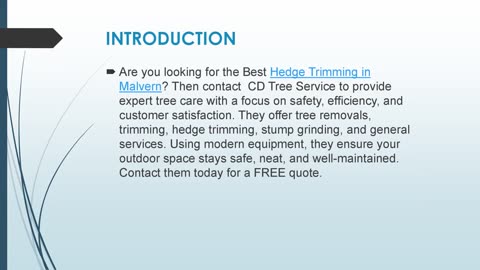 Best Hedge Trimming in Malvern