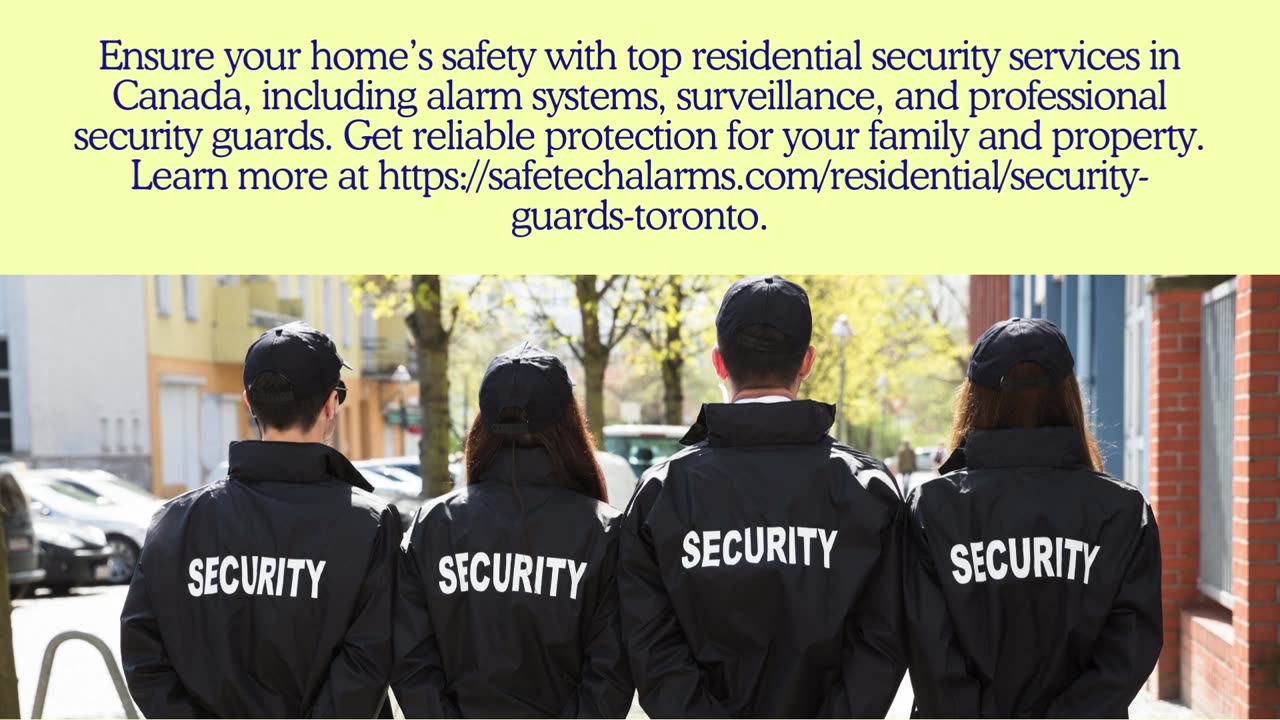Residential Security Services Canada - safetechalarms.com