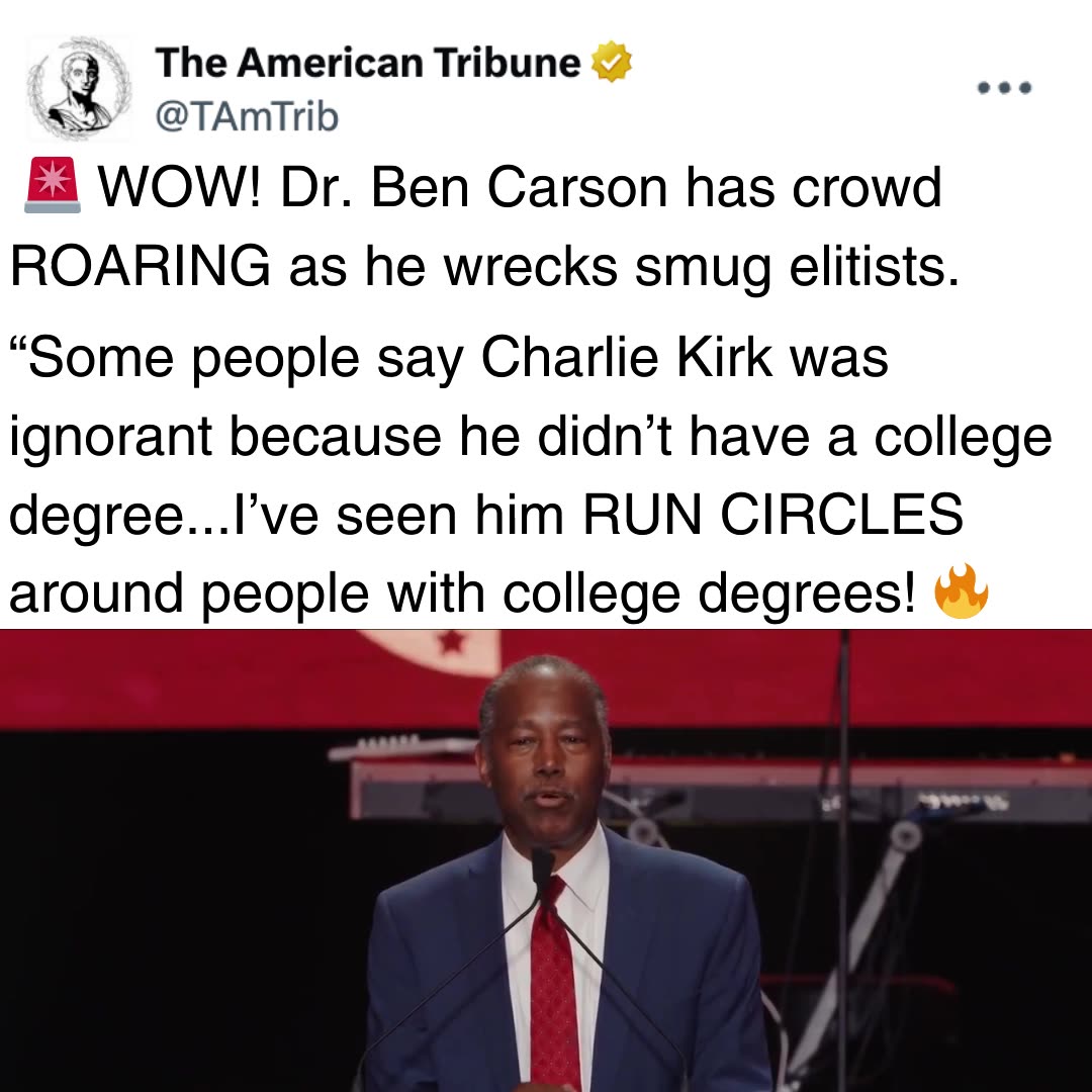 Dr. Ben Carson Steals Spotlight At Kirk Revival With Acerbic Remarks Toward Self-Styled Elites