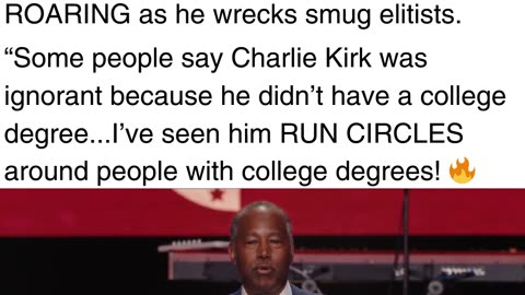 Dr. Ben Carson Steals Spotlight At Kirk Revival With Acerbic Remarks Toward Self-Styled Elites