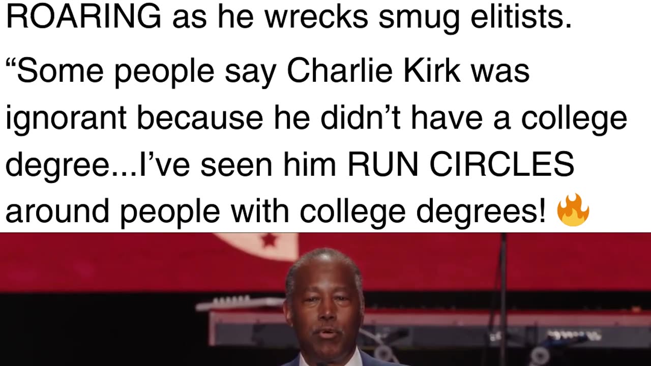 Dr. Ben Carson Steals Spotlight At Kirk Revival With Acerbic Remarks Toward Self-Styled Elites