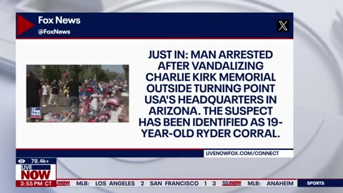 Man arrested for vandalizing Charlie Kirk memorial