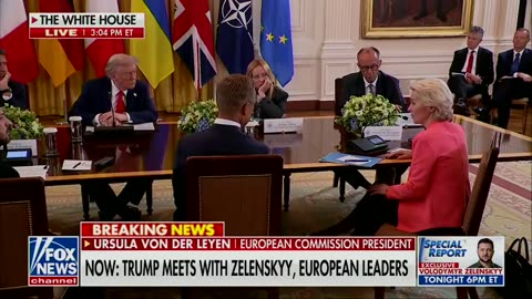 To translate what Ursula von der Leyden is saying to Trump
