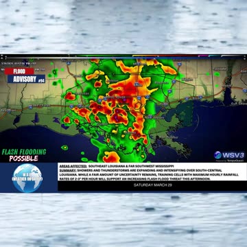 🌧️ Heavy Rainfall Advisory #94: Flash Flood Threat! 3/29/25 #shorts #weatherupdate