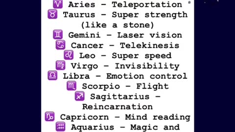 ✨ Zodiac Signs and Their Superpowers ✨
