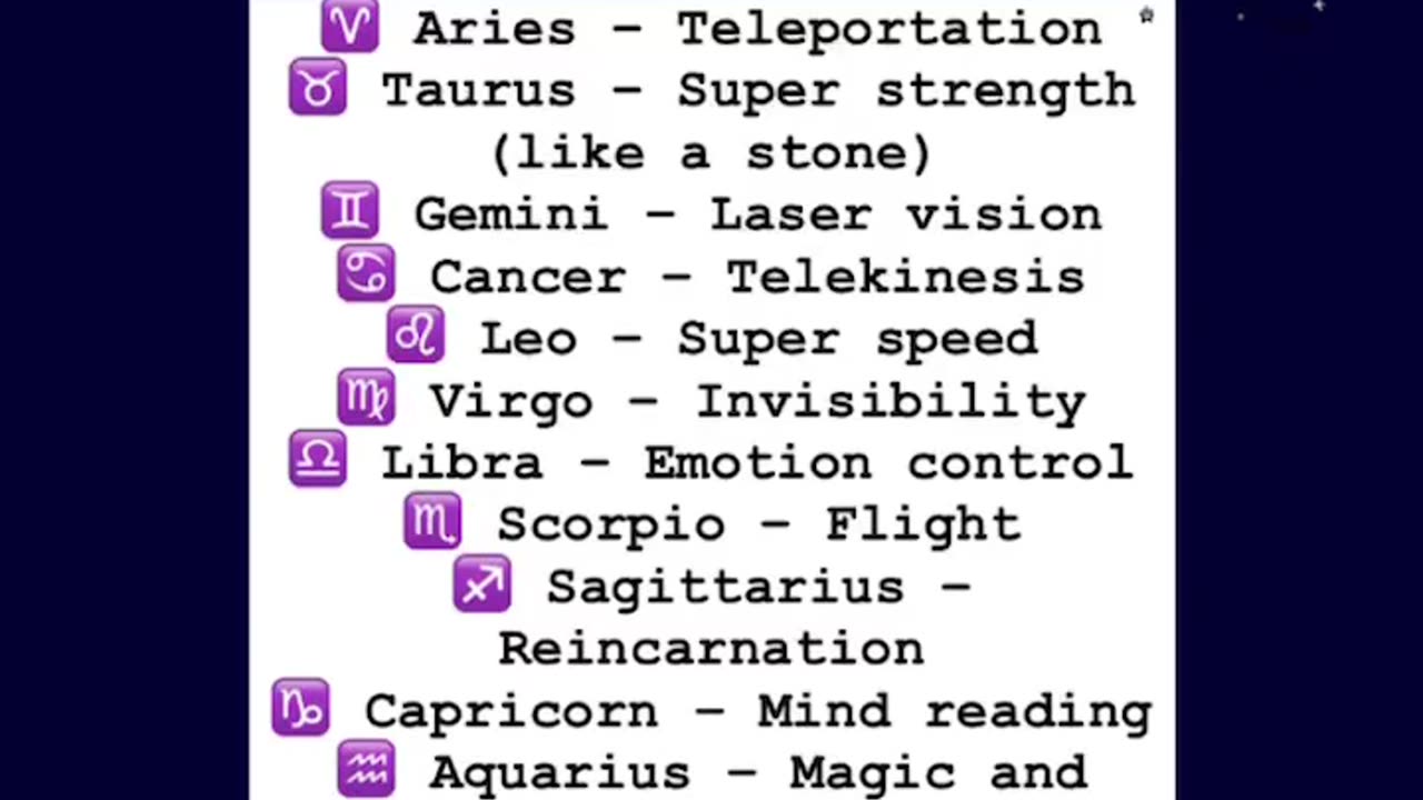 ✨ Zodiac Signs and Their Superpowers ✨