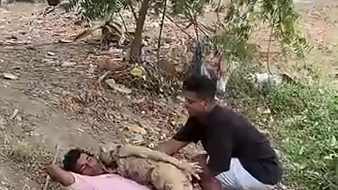 😴 Sleeping Giant Shocked by Crocodile Prank! 🐊🤣 | #shorts #funny