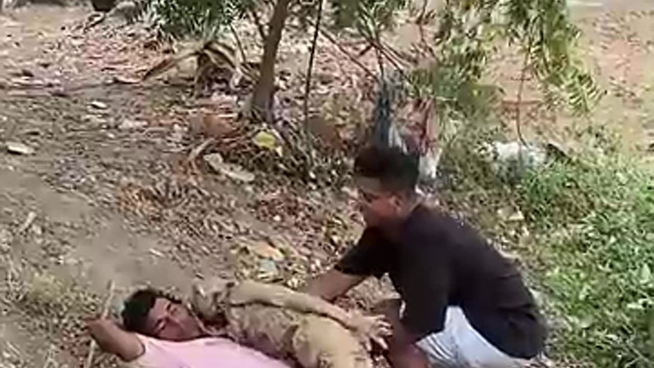 😴 Sleeping Giant Shocked by Crocodile Prank! 🐊🤣 | #shorts #funny