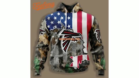 Atlanta Falcons American Flag Camo Patriotic 3D Hoodie Printing