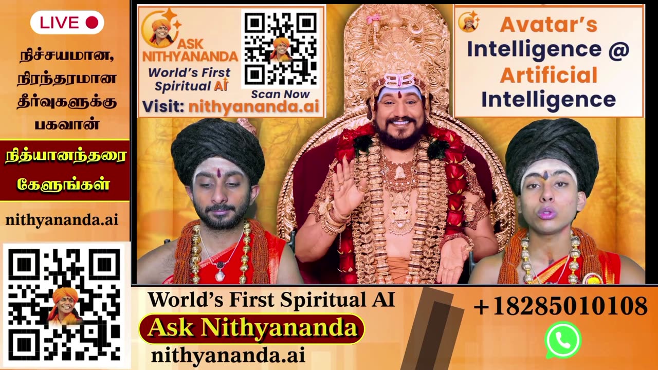Absorb spiritual teachings during live darshans led by SPH Bhagavan Sri Nithyananda Paramashivam.