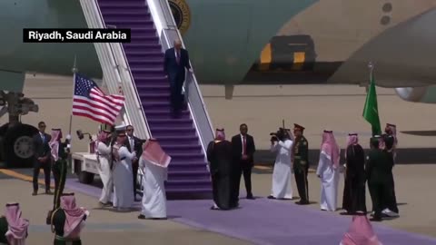 Crown Prince of Saudi Arabia personally greets Trump rather than send servant as tradition