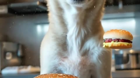 Puppy Chef Makes a Burger… Then Quits Dramatically ..#cute #anime #art #facts #puppy