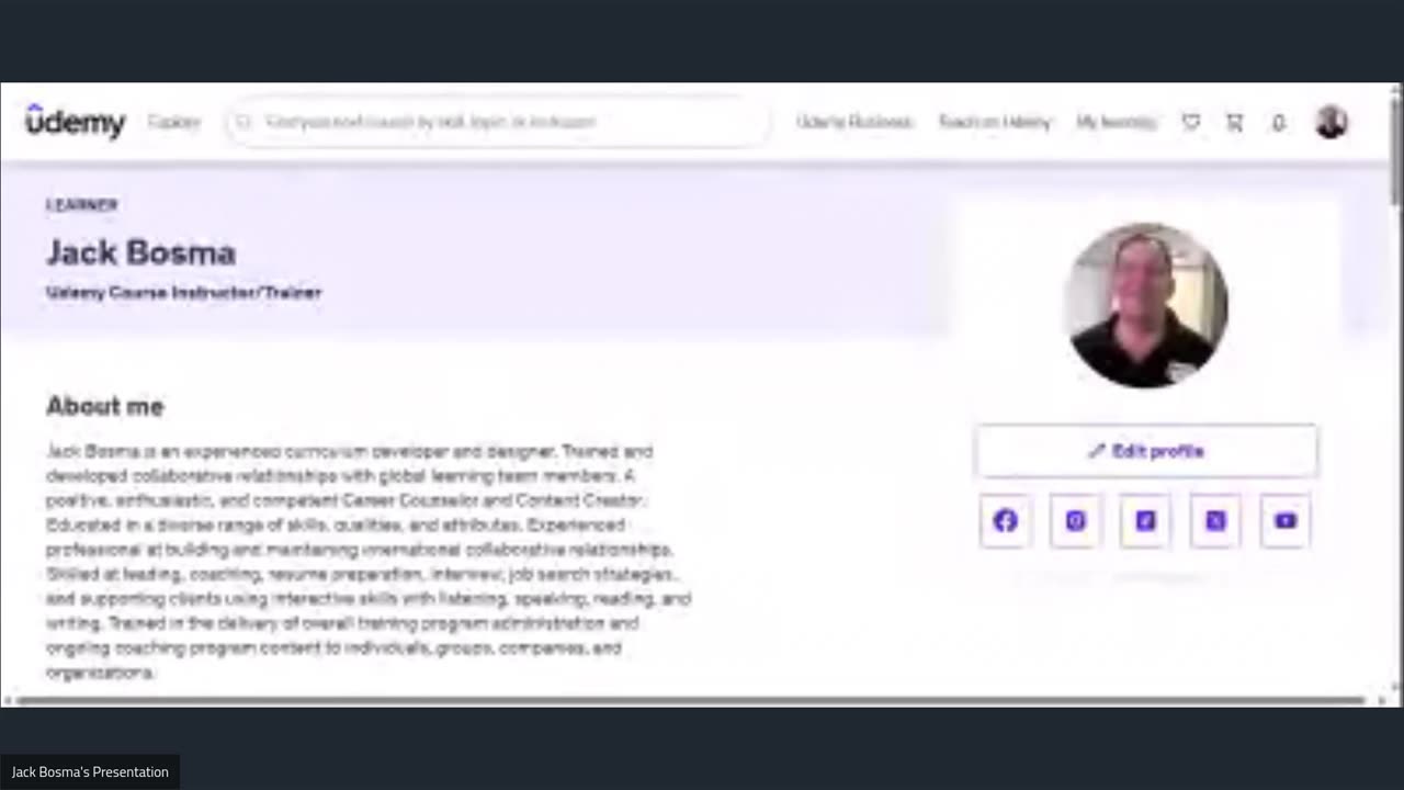 Jack Bosma: Udemy Instructor Trainer