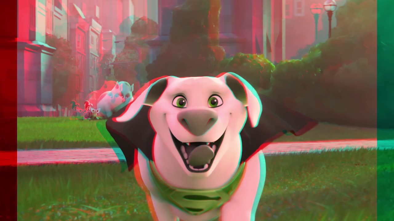 Anaglyph Movie - Superman and Batman Pets