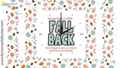 🍂 Don't forget! It's Time to Fall Back Tonight⏰