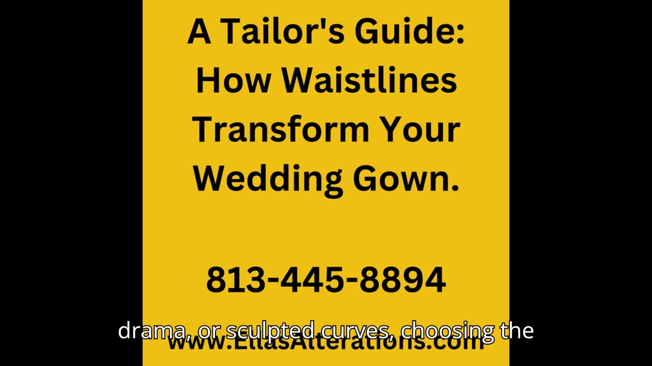 A Tailor's Guide: How Waistlines Transform Your Wedding Gown.