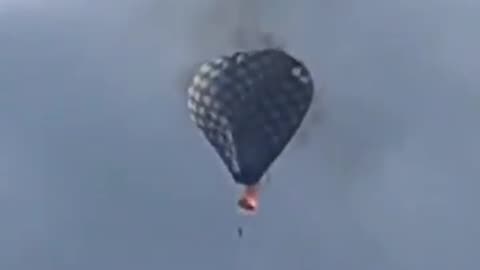 Hot air balloon caught fire and crashed during the First Balloon Festival.