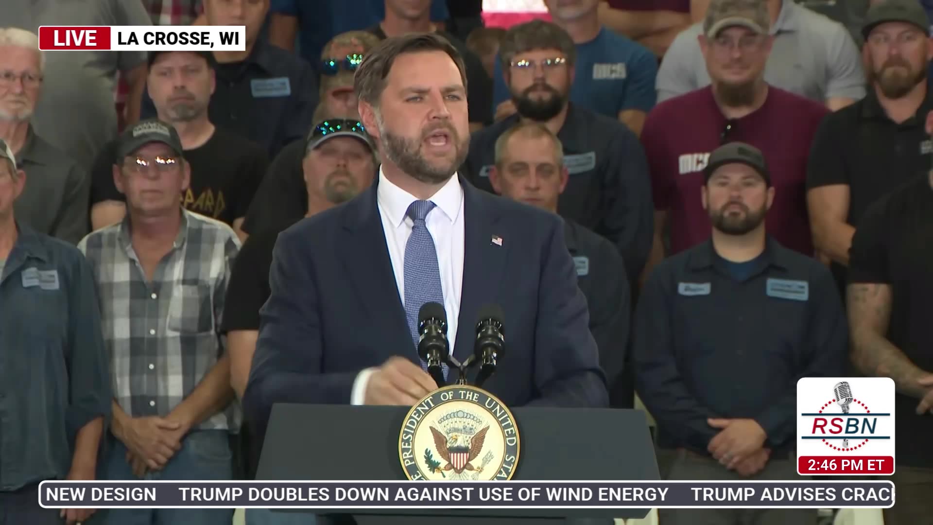 WATCH: Vice President JD Vance Delivers Remarks in La Crosse, WI - 8/28/25
