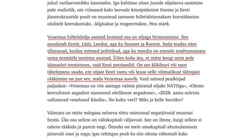 Varro Vooglaid skisofreeniamaigulise julgeolekudialoogi etendamine Eesti meedias.