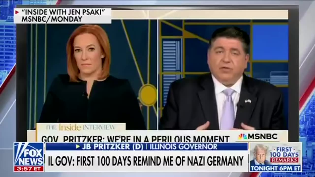 JB Pritzker compares America to Nazi Germany and tells people to go to the Streets