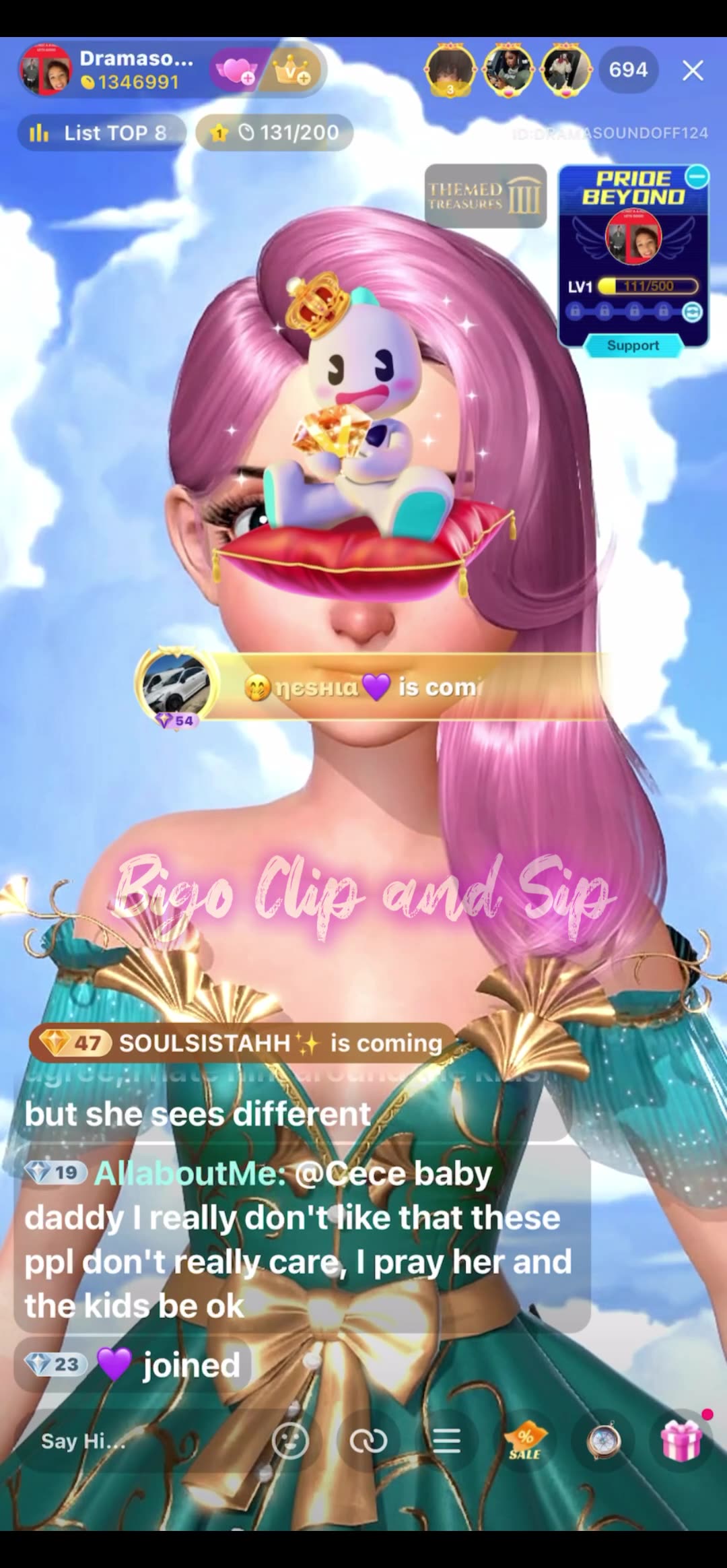 Dramasoundoff crying saying shes afraid for SueWoo n her kids safety 6/30/25 #bigoclipandsip