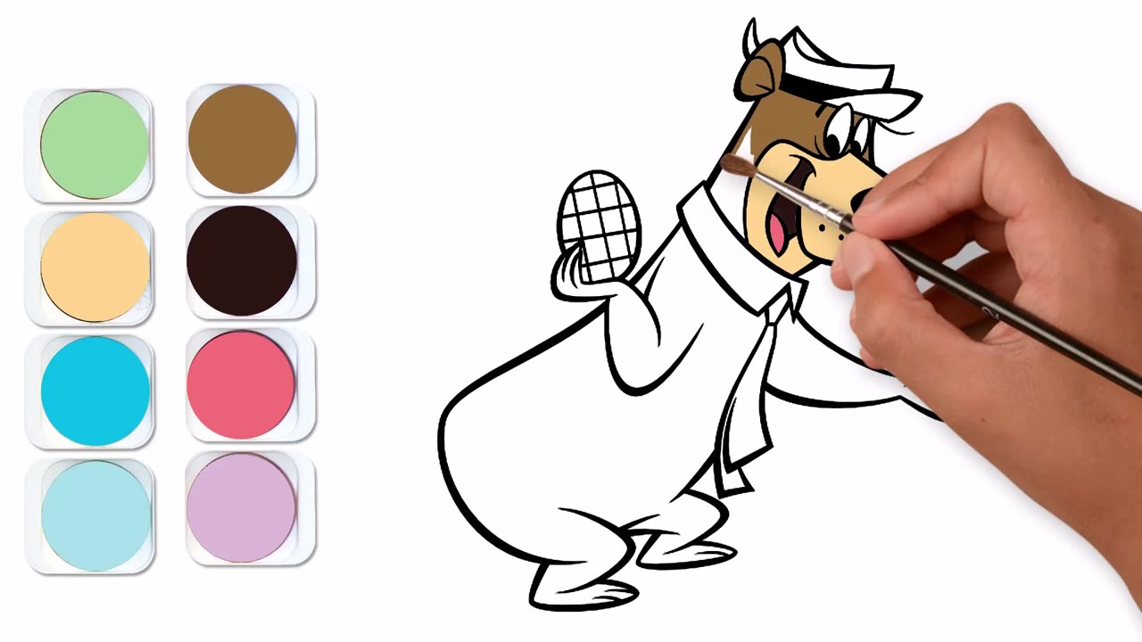 Yogi Bear Painting for Kids | Easy Art for Ages 4-6